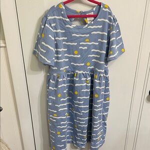 Hanna ANDERSSON Blue Yellow Kids Dress 10